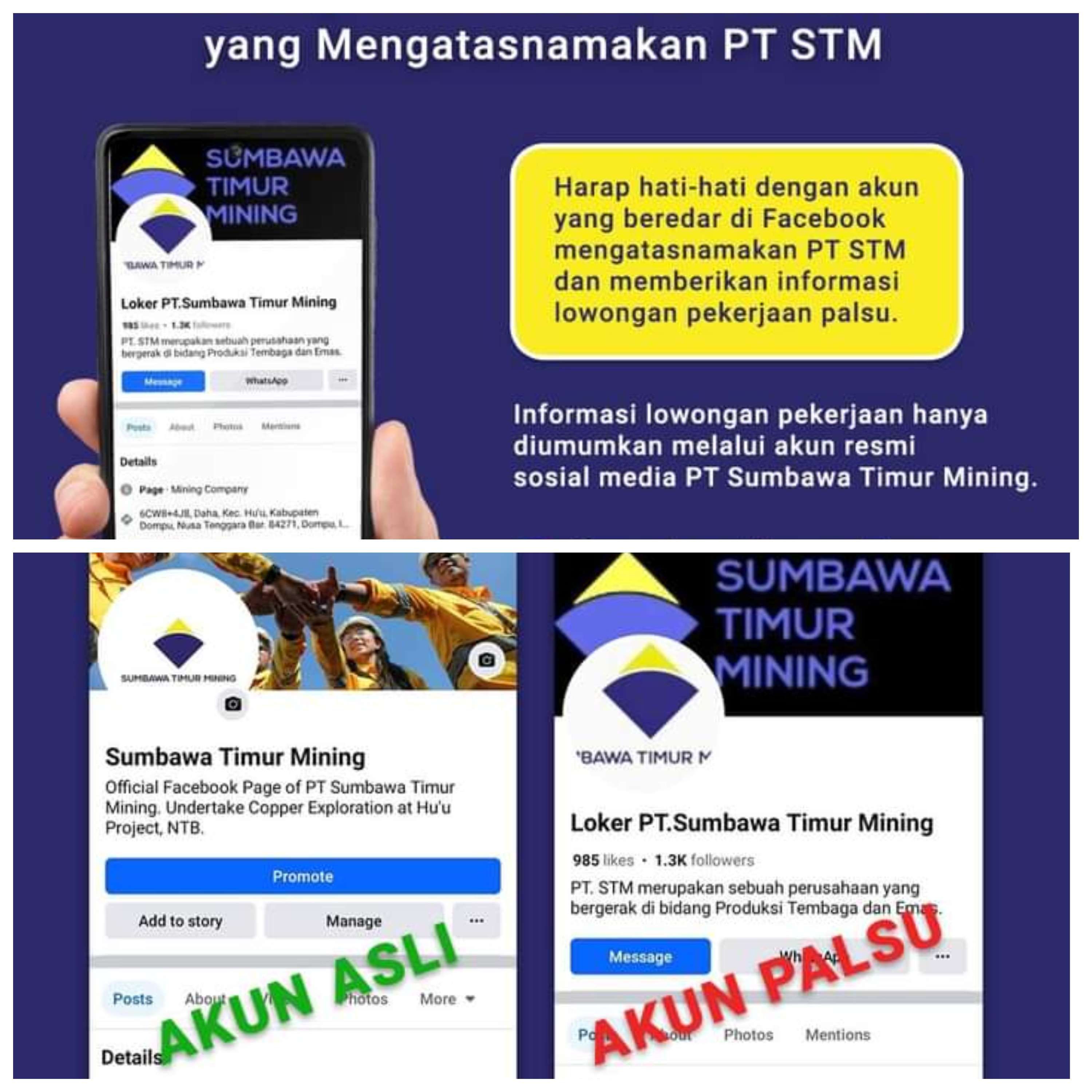 Hoax, STM Rekrut Tenaga Kerja, Waspadai Akun Palsu Atas Nama STM