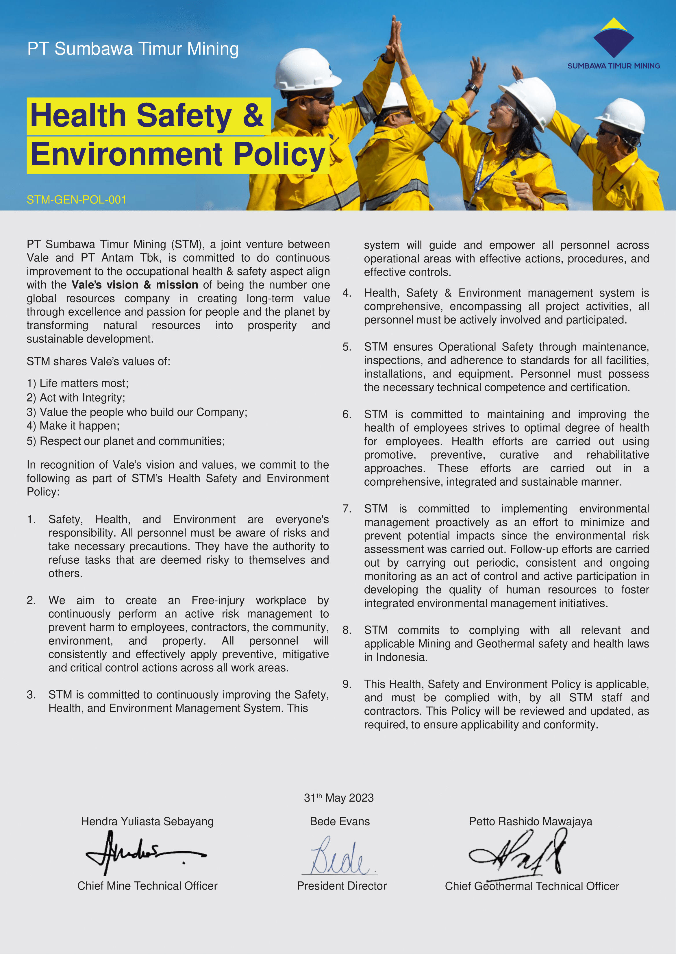 HSR Procedure & Policy